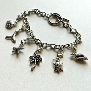 Handmade Y2K Style Charm Bracelet / Sea / Beach / Under Water / Interchangeable